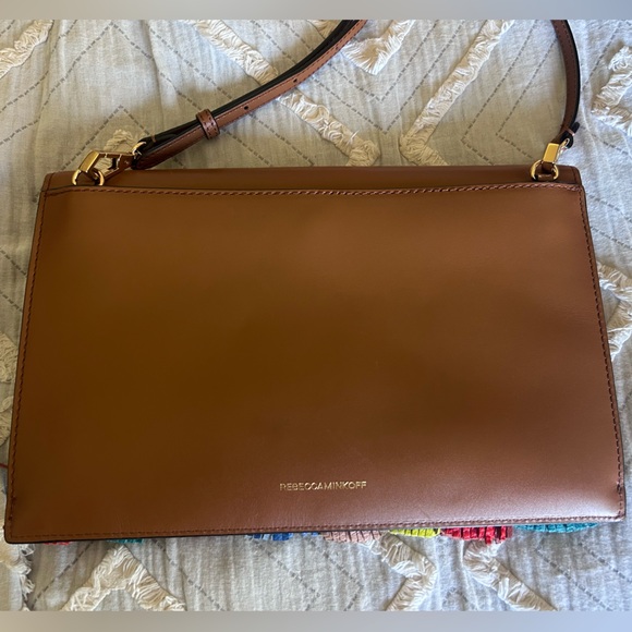 Rebecca Minkoff Brown Crossbody Bag with Colorful Tassels - Picture 4 of 7